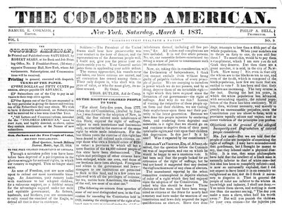 A Színes amerikai címlapja, 1867. március 4. (újságpapír) alkotó: American School