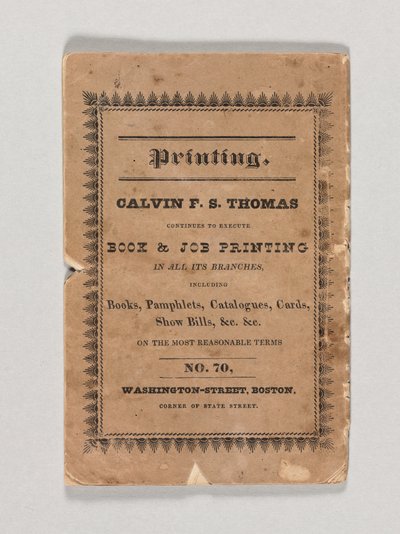 Edgar Allan Poe „Tamerlane és más versei” címlapja, 1827-ben (nyomtatott) (lásd még: 433403) alkotó: American School