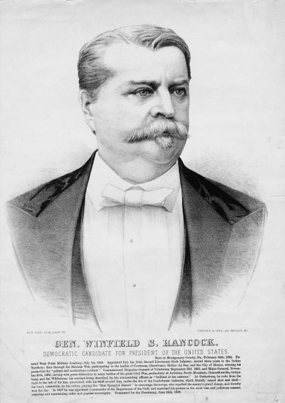 Winfield S. Hancock tábornok: az Egyesült Államok demokrata elnökjelöltje, pub. Currier & Ives, 1880 körül alkotó: American School