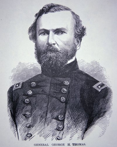 George H. Thomas tábornok (1816-70) (metszet) alkotó: American School