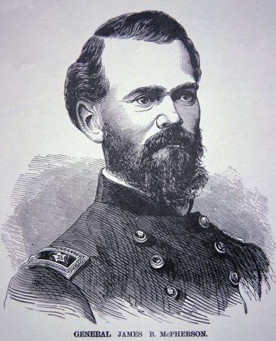 James Birdseye McPherson tábornok (1828-64) (metszet) alkotó: American School