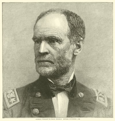 William Tecumseh Sherman tábornok, nyugdíjba vonult 1883. november 1-jén, 1864. május alkotó: American School
