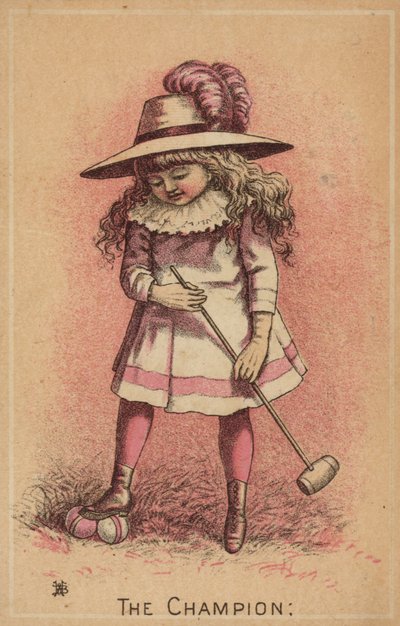 Lány krokettezni, a bajnok alkotó: American School