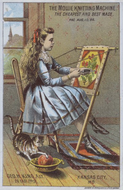 Lány kötőgéppel (színes litó) alkotó: American School