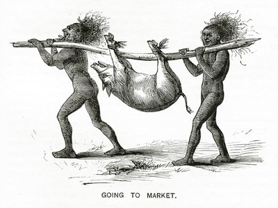 Going to Market, illusztráció az Appletons Journalból, 1872. május 4 alkotó: American School