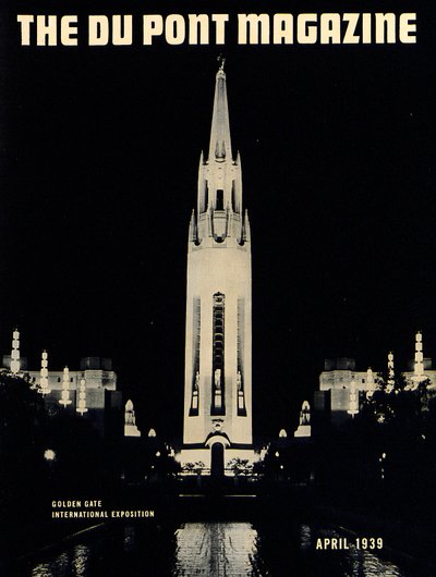 Golden Gate Nemzetközi Kiállítás, a DuPont Magazin címlapja, 1939. április alkotó: American School