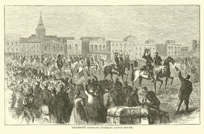 Griersons-parancsnokság belép Baton Rouge-ba, 1863. április alkotó: American School