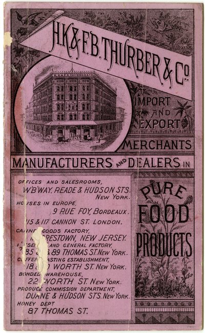 H.K. & F.B. Thurber & Co. kereskedelmi füzet, recto (gravírozott füzet) alkotó: American School