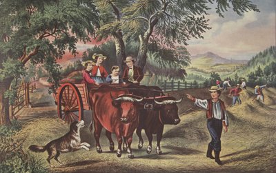Haying-time, The First Load, kocsma. 1868, Currier & Ives alkotó: American School