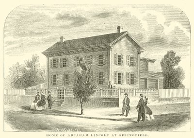 Abraham Lincoln otthona Springfieldben (metszet) alkotó: American School