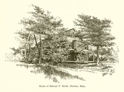 Samuel F. Smith otthona, Newton, Mass alkotó: American School