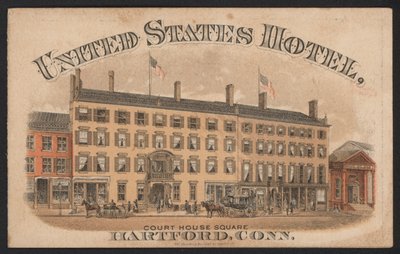 Hotel Trade Card (színes gravírozás) alkotó: American School