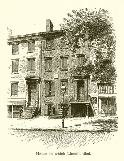 Ház, amelyben Lincoln meghalt, Abraham Lincoln alkotó: American School