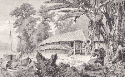 Egy gazdag indiai gumigyűjtő háza, az Amazonas és Madeira folyóból, Franz Keller, 1874 alkotó: American School