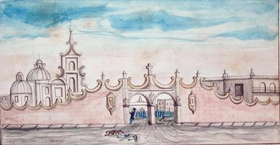 Huamantla, Mexikó (akvarell papíron) alkotó: American School
