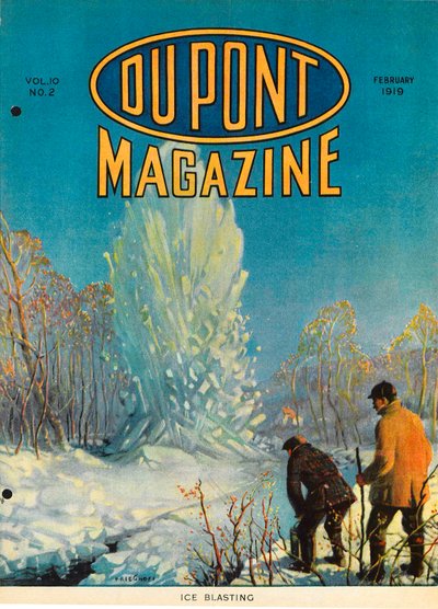 Ice Blasting, a DuPont Magazine címlapja, 1919. február alkotó: American School