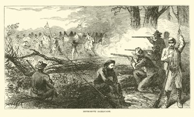 Rögtönzött barikád, 1863. július alkotó: American School