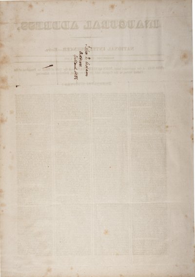 John Quincy Adams beiktatási beszéde, 1825. március 4. (lásd még: GLC 696059) alkotó: American School