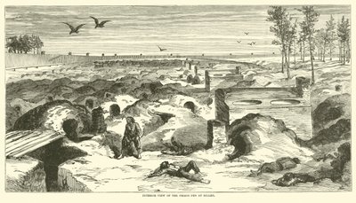 A Millen-i börtöntoll belső képe, 1864. november alkotó: American School