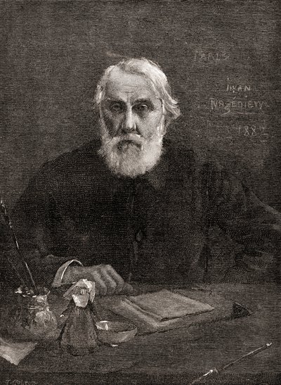 Ivan Szergejevics Turgenyev, a „The Century Illustrated Monthly Magazine”-ból, 1884-ben (fametszet) alkotó: American School