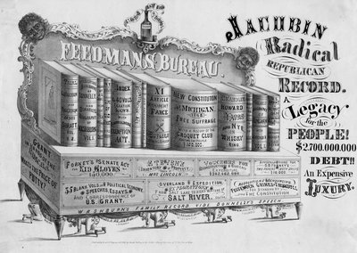 Jacobin Radical Republican Record: örökség az embereknek!: 2 700 000 000 dollár adósság!!: drága luxus, kiadó: Joseph Godfrey, Michigan, 1868 alkotó: American School