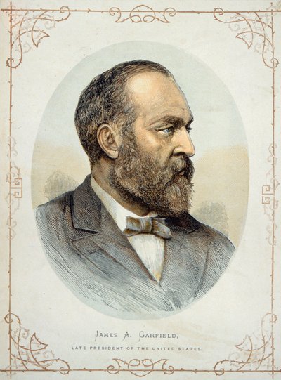 James A. Garfield (1831-81), az Egyesült Államok későbbi elnöke (színes litó) alkotó: American School