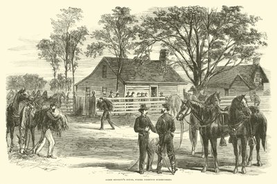 James Bennetts House, ahol Johnston megadta magát, 1865. április alkotó: American School