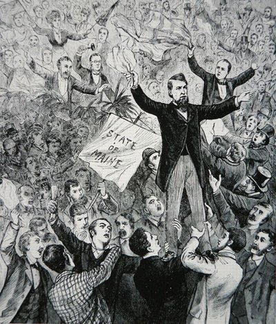 James G. Blaine (1830-93) (metszet) alkotó: American School