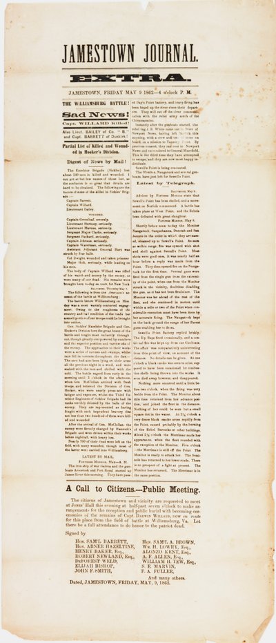 Jamestown folyóirat extra, 1862. május 9 alkotó: American School