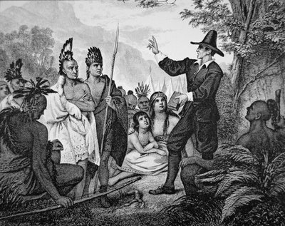 John Eliot (1604-90) (litográfia) alkotó: American School