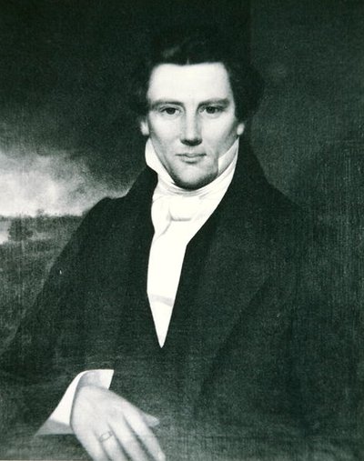 Joseph Smith (1805-44) próféta, a mormon vallás alapítója az Egyesült Államokban (litho) alkotó: American School