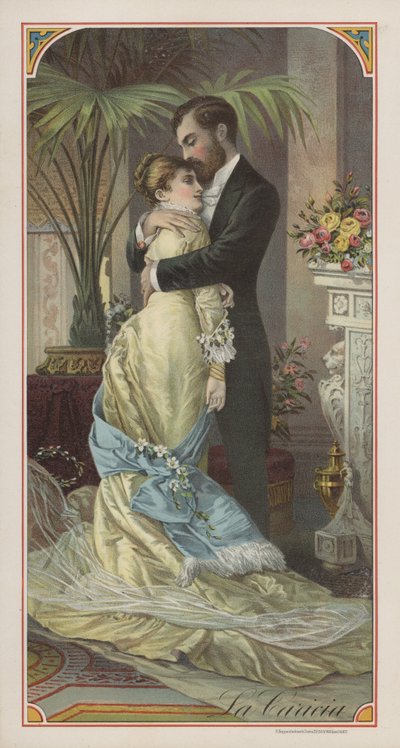 La caricia (színes litho) alkotó: American School