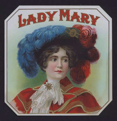 Lady Mary, szivarcímke (chromolitho) alkotó: American School