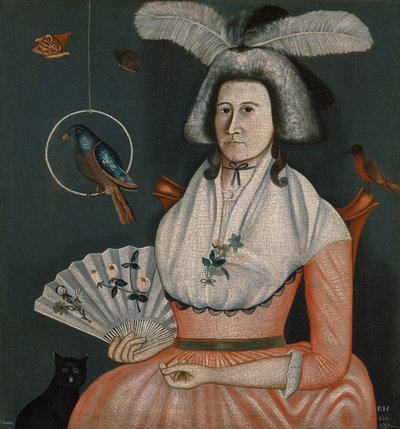 Hölgy házi kedvenceivel alkotó: American School