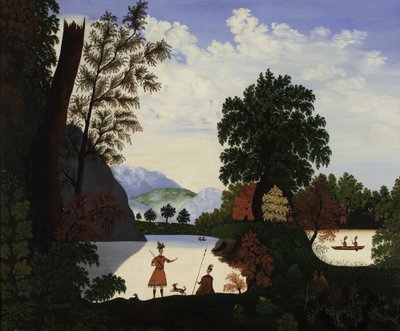 Táj indiánokkal, 1880 alkotó: American School