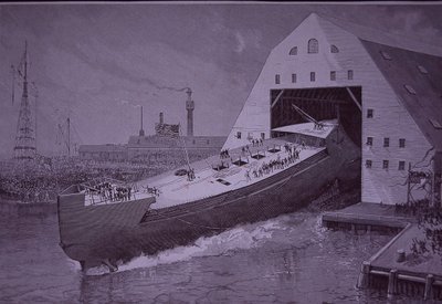 A USS Maine felbocsátása, nyolc évvel az elsüllyesztése előtt alkotó: American School