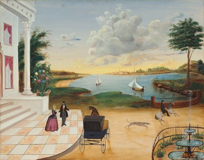 Az udvarház elhagyása, 1850-55 körül alkotó: American School