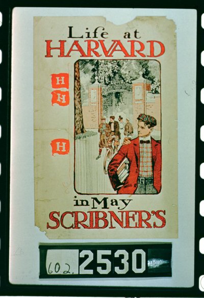Élet a Harvardon, a Scribners Magazine májusi kiadását reklámozó plakát alkotó: American School