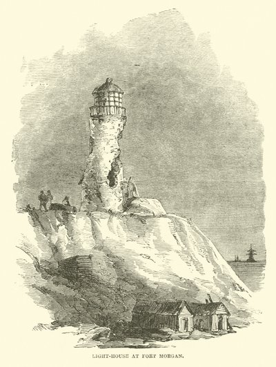 Világítótorony Fort Morganben, 1864. augusztus alkotó: American School