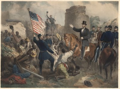Lincoln in City Point, kocsma. 1865 alkotó: American School