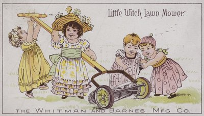 Kis boszorkány fűnyíró (chromolitho) alkotó: American School