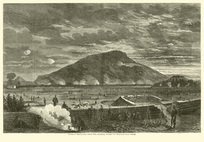 Lookout Mountain, a Chattanooga Creek szövetségi munkáiból, 1863. november alkotó: American School