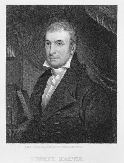 Luther Martin, William A. Wilmer metszete (1820-55 körül) alkotó: American School
