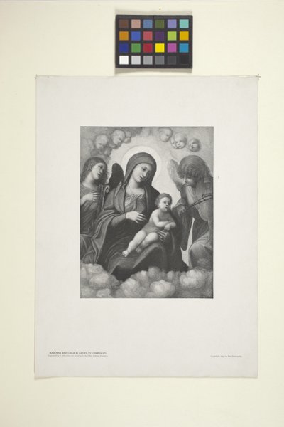 Madonna és gyermek a dicsőségben (tinta) alkotó: American School