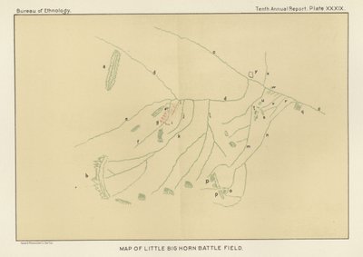 Little Bighorn Battlefield térképe alkotó: American School