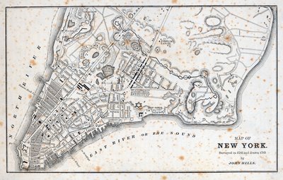 New York térkép (litho) alkotó: American School