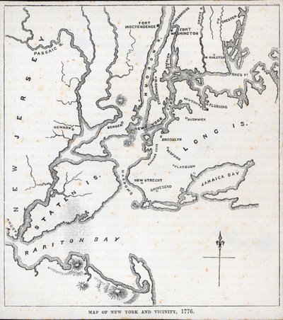 New York és a környék térképe (litho) alkotó: American School
