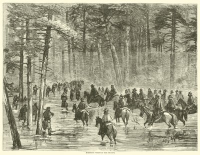 Menetelés a mocsarak között, 1865. január alkotó: American School