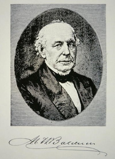 Matthias William Baldwin (1795-1866), a Baldwin Locomotive Works alapítója 1831-ben (litho) alkotó: American School