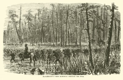 McClernands hadtest átvonul a lápokon, 1863. március alkotó: American School